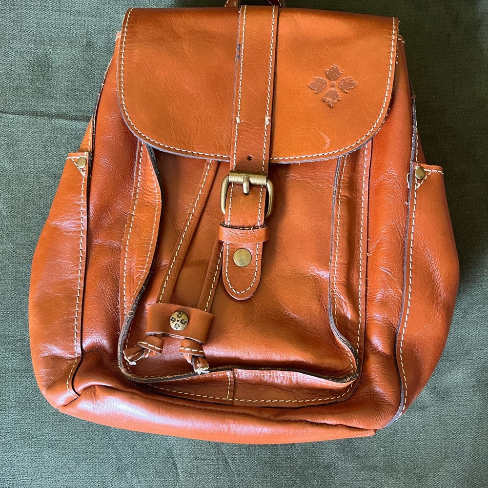 Patricia Nash Tan Leather Backpack
